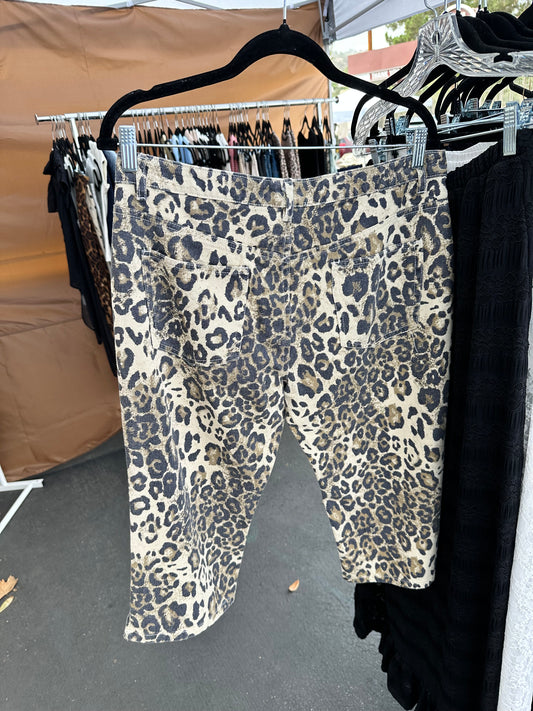 Leopard Denim Jorts